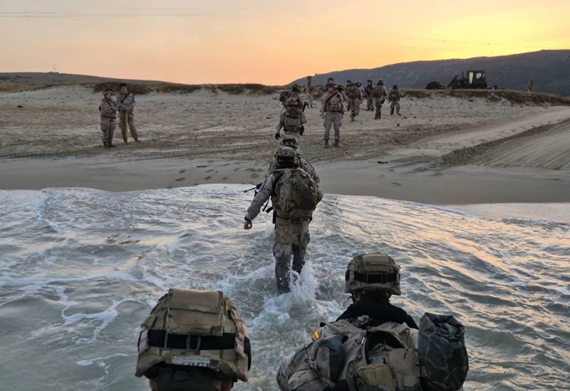 Desembarco de Infantes de Marina de la Armada.